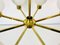 Mid-Century 8-Arm Brass and Opaline Glass Chandelier, 1960s, Image 9