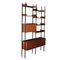 Bookcase in Veneered Wood & Metal, Italy, 1950s or 1960s 1