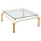 Italian Organic Brass Coffee Table with Abstract Swan Neck, 1980s 1