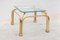 Tables d'Appoint Vintage en Laiton avec Col de Cygne Abstrait, Set de 2 5