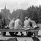 Couples on a Bench in Front of a Statue in Kassel, Germany, 1937, Print 1