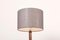 Wooden Table Lamp with Grey Lampshade, 1950s 6