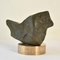 Abstract Moss Green Marble Sculpture on Bronze Plinth by Alice Ward 2