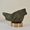 Abstract Moss Green Marble Sculpture on Bronze Plinth by Alice Ward 3