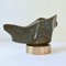 Abstract Moss Green Marble Sculpture on Bronze Plinth by Alice Ward 7