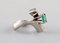 Emerald and Diamond 18 Carat White Gold Ring from Georg Jensen, Image 2