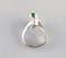 Emerald and Diamond 18 Carat White Gold Ring from Georg Jensen, Image 3