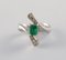 Emerald and Diamond 18 Carat White Gold Ring from Georg Jensen 5