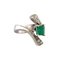 Emerald and Diamond 18 Carat White Gold Ring from Georg Jensen, Image 1