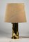 Basic Table Lamp in Golden Brass Metal and Kappa in the Style of Luciano Frigerio, 1970s 4