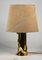 Basic Tischlampe aus vergoldetem Messing und Kappa im Stil von Luciano Frigerio, 1970er 4
