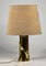 Basic Table Lamp in Golden Brass Metal and Kappa in the Style of Luciano Frigerio, 1970s 5