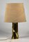 Basic Tischlampe aus vergoldetem Messing und Kappa im Stil von Luciano Frigerio, 1970er 5