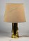 Basic Tischlampe aus vergoldetem Messing und Kappa im Stil von Luciano Frigerio, 1970er 3