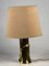 Basic Tischlampe aus vergoldetem Messing und Kappa im Stil von Luciano Frigerio, 1970er 1