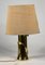 Basic Tischlampe aus vergoldetem Messing und Kappa im Stil von Luciano Frigerio, 1970er 6