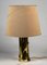 Basic Tischlampe aus vergoldetem Messing und Kappa im Stil von Luciano Frigerio, 1970er 2
