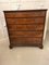 Antique George III Figured Mahogany Tall Chest of Five Drawers 8