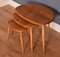 Vintage Retro Elm Model 354 Nest of Three Pebble Tables by Lucian Ercolani for Ercol, 1960s 1