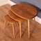 Vintage Retro Elm Model 354 Nest of Three Pebble Tables by Lucian Ercolani for Ercol, 1960s, Image 3