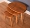 Vintage Retro Elm Model 354 Nest of Three Pebble Tables by Lucian Ercolani for Ercol, 1960s 6