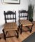 Mid-Century Italian Carved Wood & Cord Woven Rope Chairs, 1950s, Set of 2 4