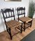 Mid-Century Italian Carved Wood & Cord Woven Rope Chairs, 1950s, Set of 2 5