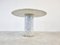 Tavolo da pranzo rotondo vintage in marmo bianco, anni '70, Immagine 5