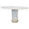 Vintage White Marble Round Dining Table, 1970s 1