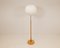 Scandinavian Modern Floor Lamp in Pine and Brass, Sweden, 1970s 4