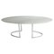 Carrara Marble Console Table with Chrome Legs by Vittorio Introini, Italy, 1970s 1