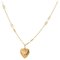 French 18 Karat Yellow Gold & Ruby Heart Shape Pendant and Chain, 1900s, Image 1
