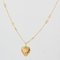French 18 Karat Yellow Gold & Ruby Heart Shape Pendant and Chain, 1900s, Image 9