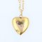 French 18 Karat Yellow Gold & Ruby Heart Shape Pendant and Chain, 1900s, Image 7