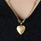 French 18 Karat Yellow Gold & Ruby Heart Shape Pendant and Chain, 1900s, Image 8