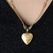 Pendentif et chaine en forme de coeur en or jaune 18 carats et rubis, années 1900 8