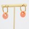 Modern Coral Tassel 18 Karat Yellow Gold Hoop Earrings, Image 8