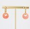 Modern Coral Tassel 18 Karat Yellow Gold Hoop Earrings 7