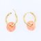 Modern Coral Tassel 18 Karat Yellow Gold Hoop Earrings 4