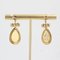 Modern Pink Agate & Yellow Gold Drop Earrings 6