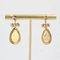 Modern Pink Agate & Yellow Gold Drop Earrings, Image 6