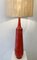 Large Mid-Century Red Ceramic Lamp, 1950s 7