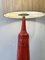 Lámpara Mid-Century grande de cerámica roja, años 50, Imagen 5
