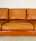 Dänisches Vintage Cognacfarbenes 3-Sitzer Sofa von Morgans Hansen, 1960er 5