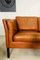 Vintage Danish Cognac 3-Seat Sofa by Morgans Hansen, 1960s 2