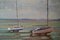 William Henry Innes, Moored Sailing Boat, 1950s, Oil on Board, Framed, Image 5