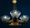 Art Deco Brass Mounted Murano Glass Chandelier from Barovier, 1940, Image 5
