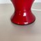 German Red Glass Table Mushroom Desktop Light from Hustadt Lights, 1970s, Image 15