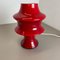 German Red Glass Table Mushroom Desktop Light from Hustadt Lights, 1970s, Image 14