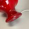 German Red Glass Table Mushroom Desktop Light from Hustadt Lights, 1970s, Image 18